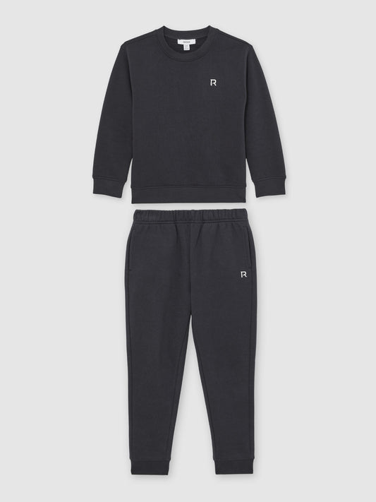Reiss Navy Avery 9-13 yrs Logo Sweatshirt and Joggers Set Cotton-Blend image 2