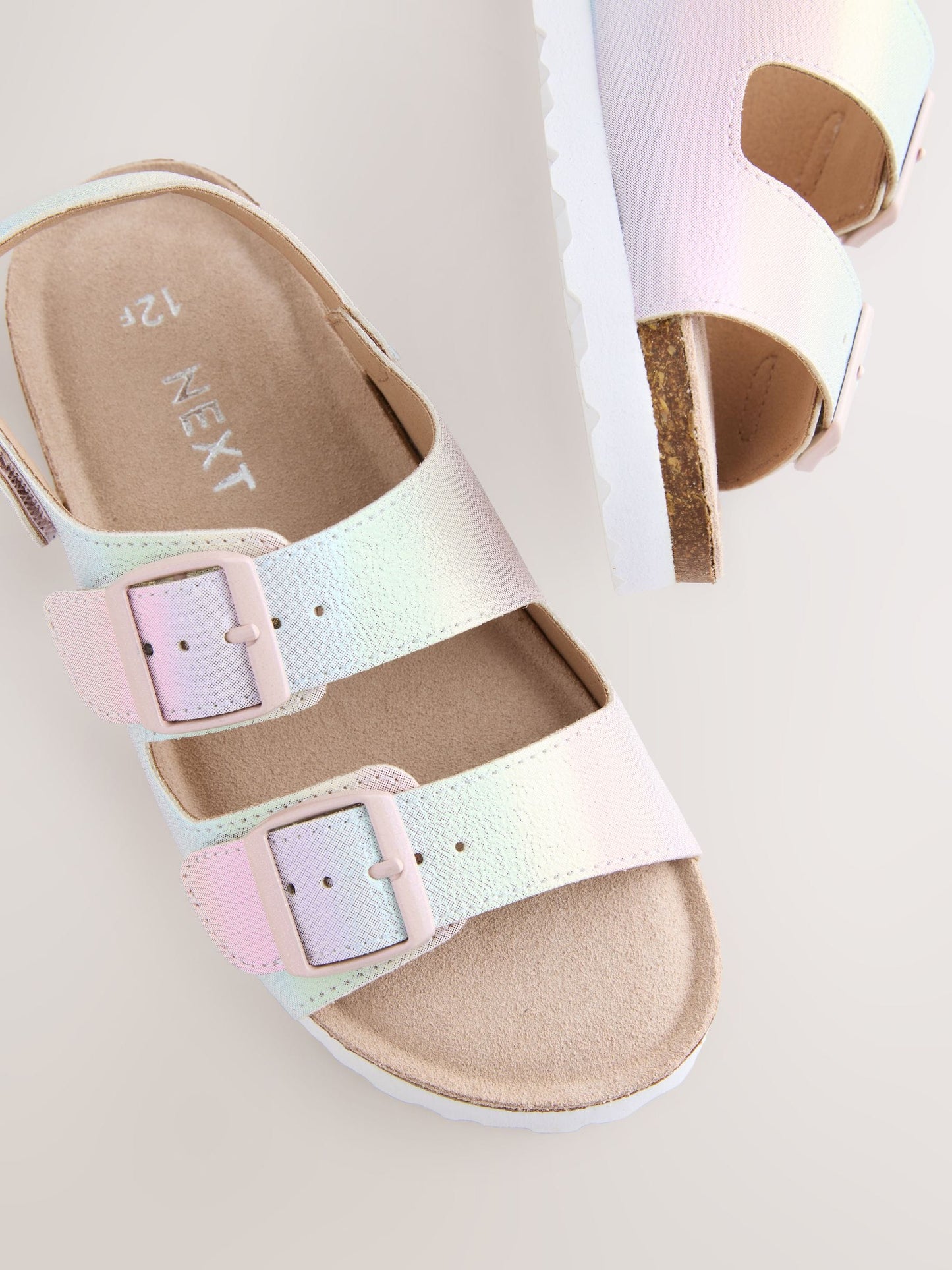 Rainbow Wide Fit (G) Touch and Close Corkbed Sandals image 5
