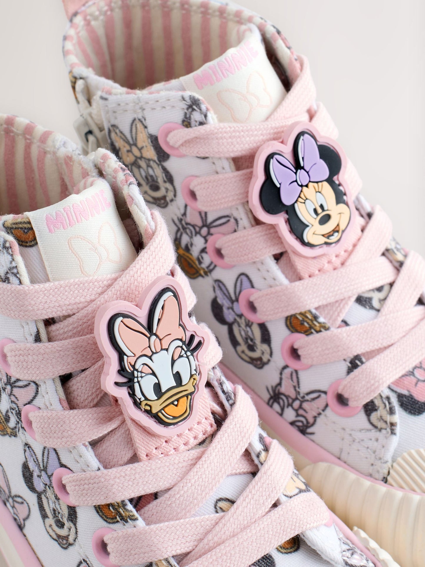 Cream Minnie Mouse High Top Trainers image 8
