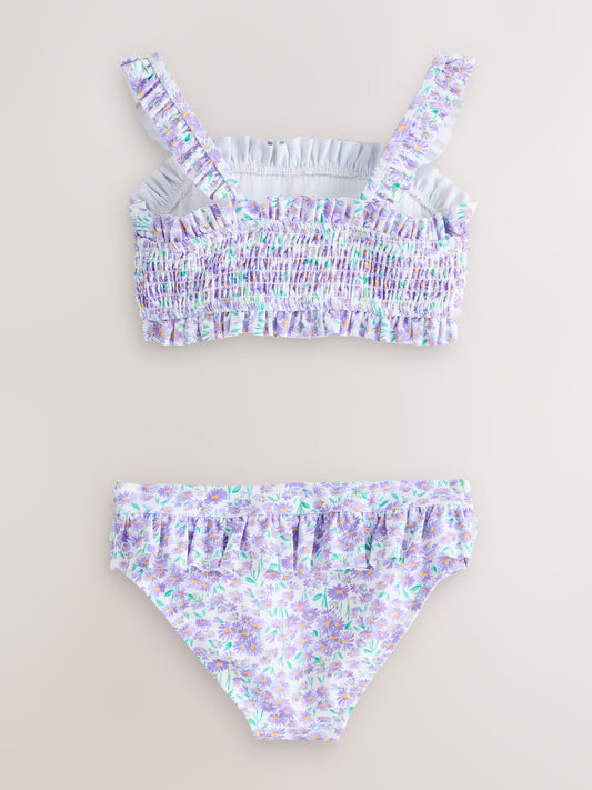 Dsiney Kidz - Laura Ashley Purple Everingham Meadow Spray Frill Bikini Set image 2