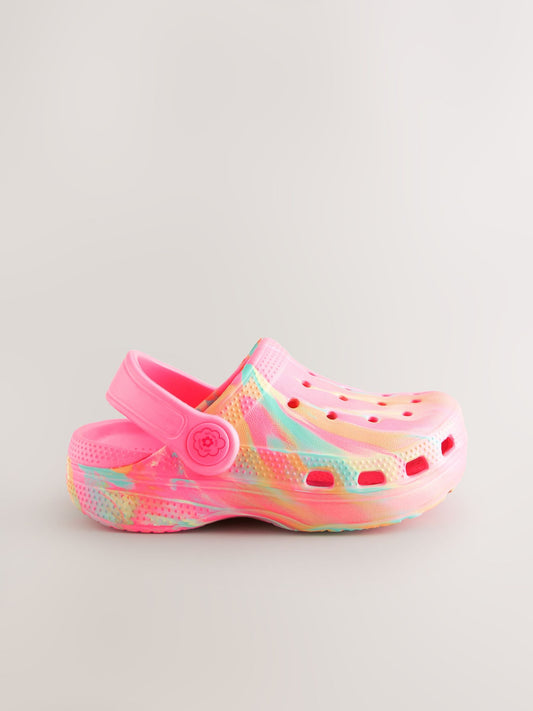 Bright Pink Marble Standard Fit (F) Comfort Clogs image 2
