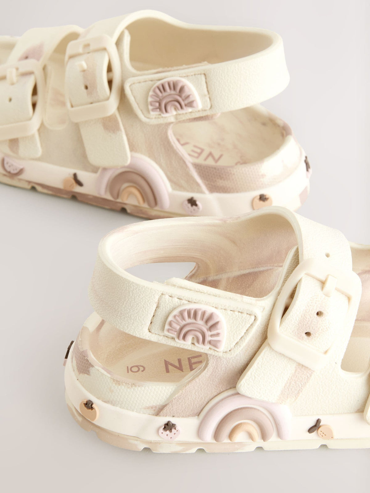Cream Character Double Buckle Eva Sandals image 5
