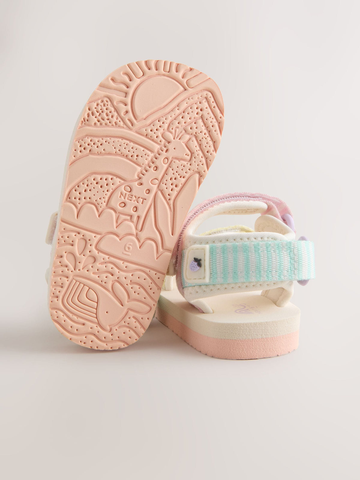 Multi Pastel Stripe Trekker Sandals image 5