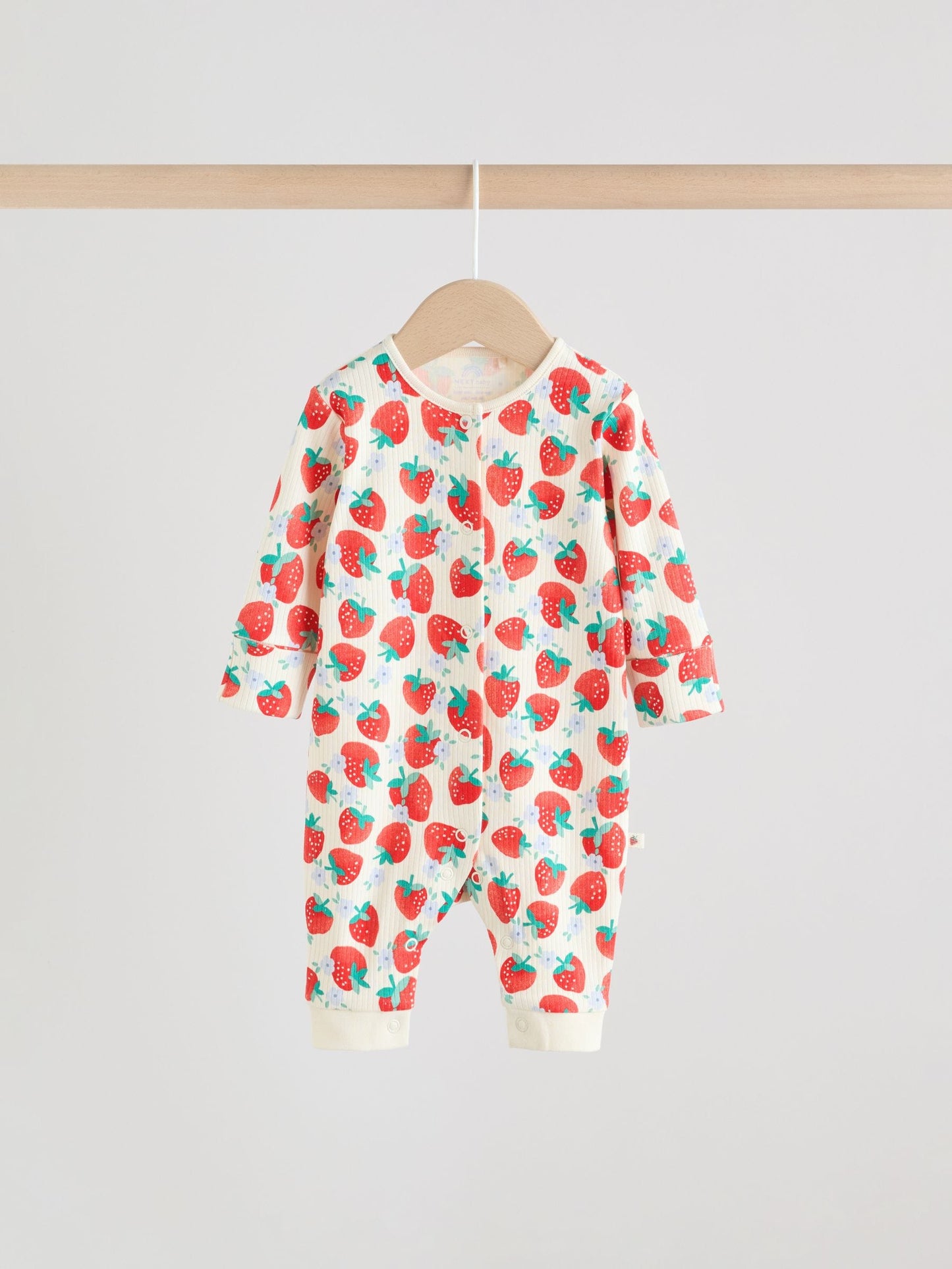 Blue Baby Strawberry Sleepsuit 3 Pack (0mths-3yrs) image 9