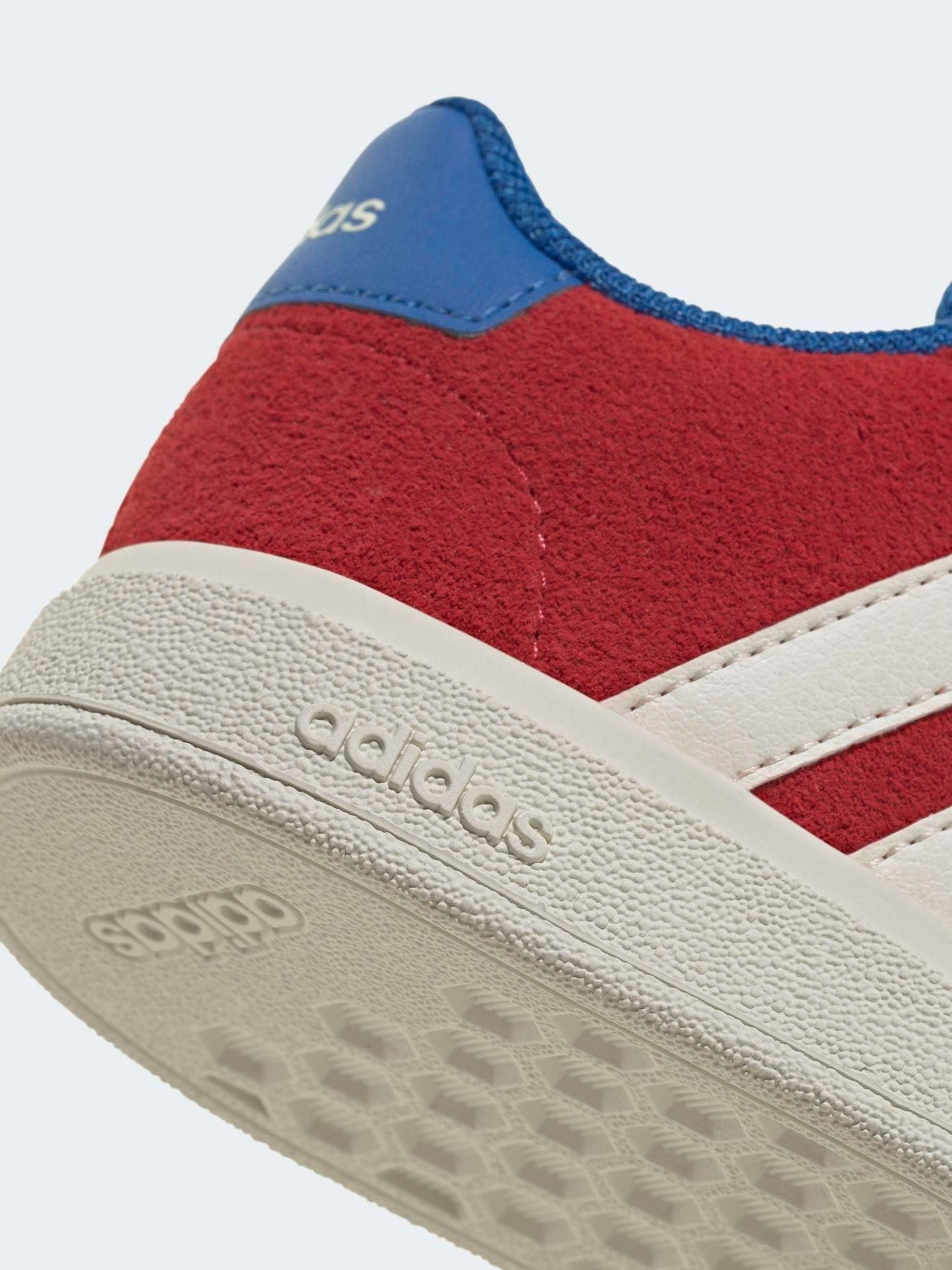 adidas Red/White Grand Court 2.0 Elastic Lace Infant Trainers image 9