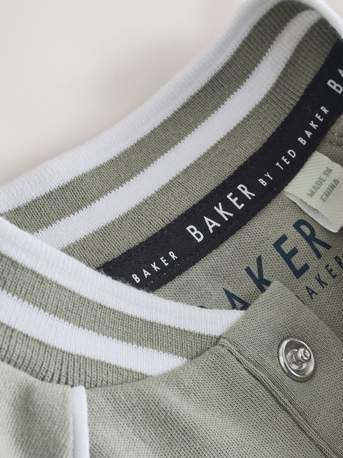 Baker by Ted Baker Blue/Stone Varsity Rompers 2 Pack image 7