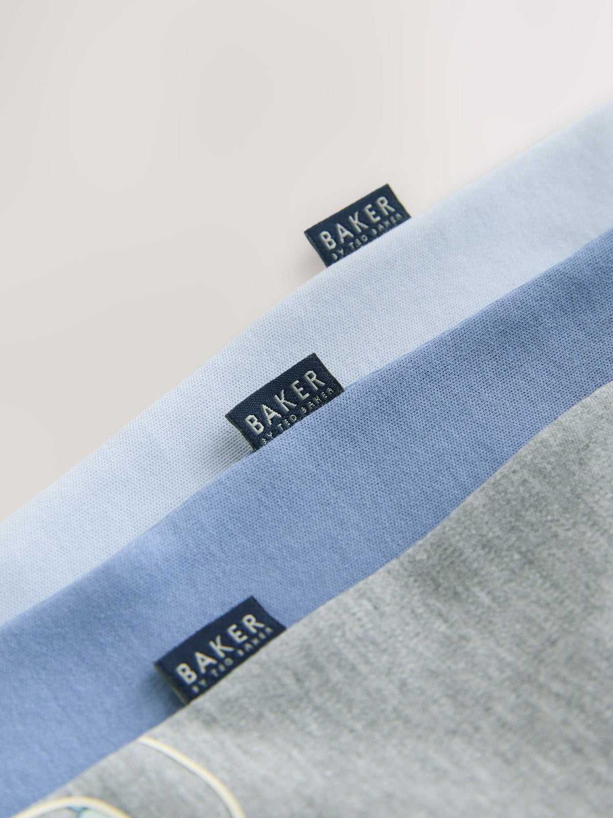 Baker by Ted Baker Blue/Grey Baker by Ted Baker 3 Pack Sleepsuits image 6