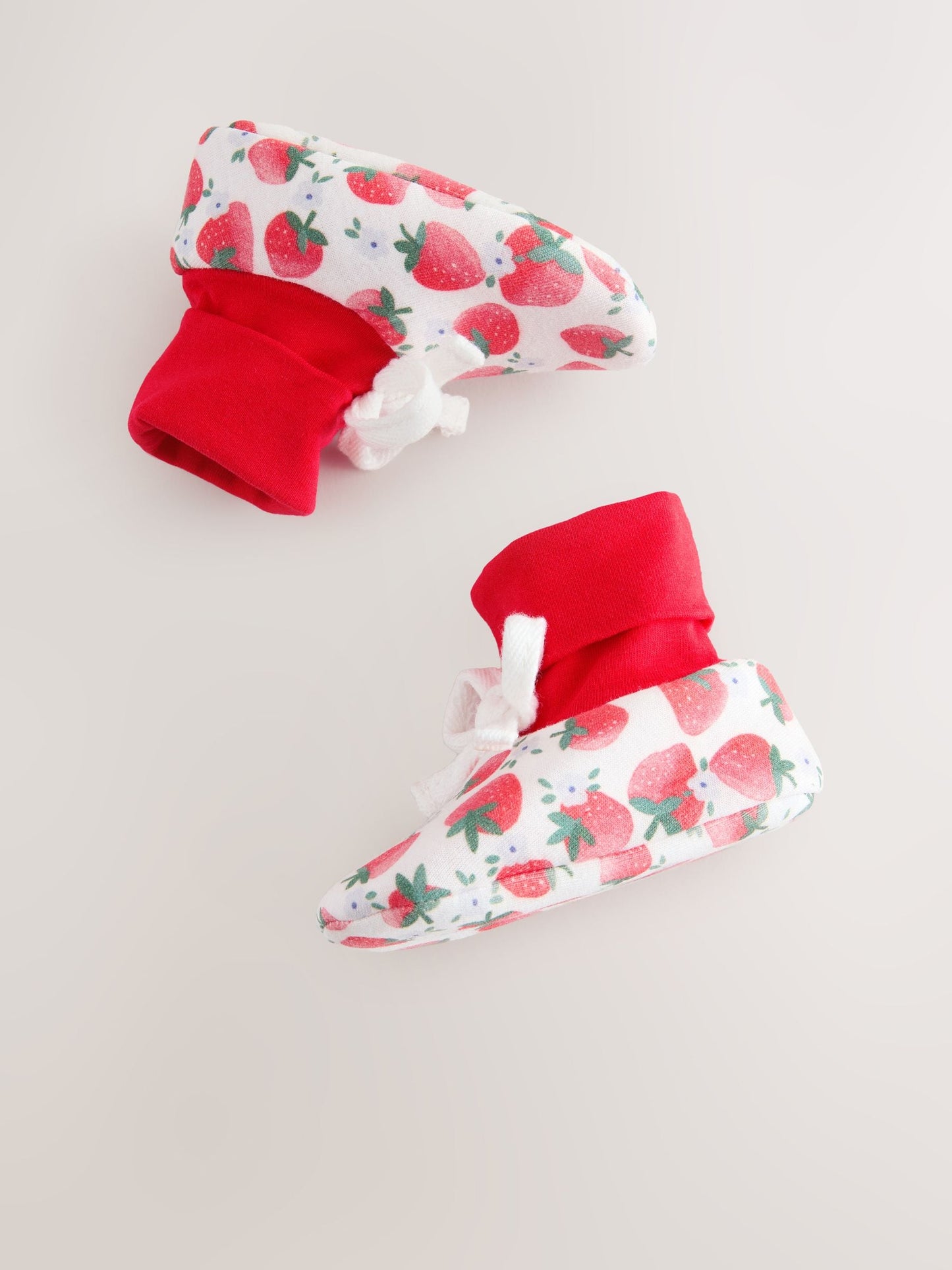 Red Strawberry Baby Sock Top Boots (0-18mths) image 4