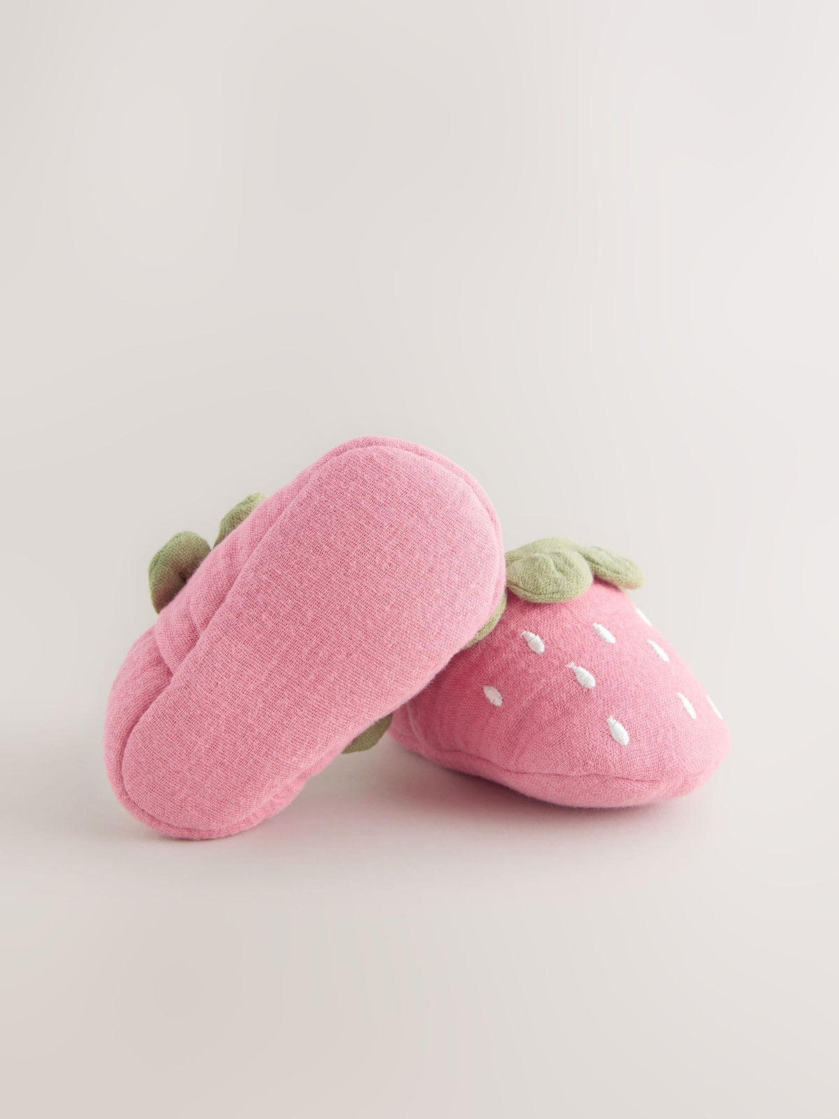 Pink Strawberry Baby Slip-On Shoes (0-18mths) image 4
