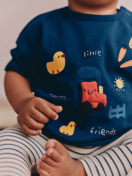 Blue Farm Top and Leggings Baby Set (0mths-2yrs) image 2