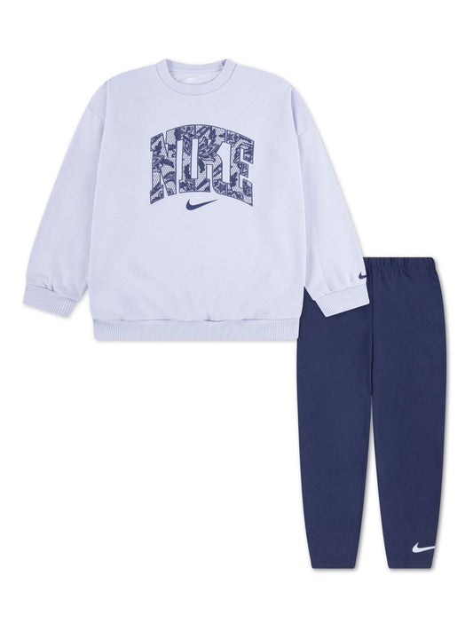 Dsiney Kidz - Nike Blue Little Kids Lace Print Crew Neck and Leggings Set image 2