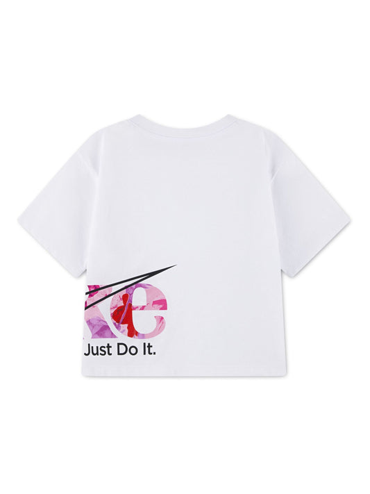 Dsiney Kidz - Nike White Little Kids Move With Nature Graphic Boxy Fit T-Shirt image 2