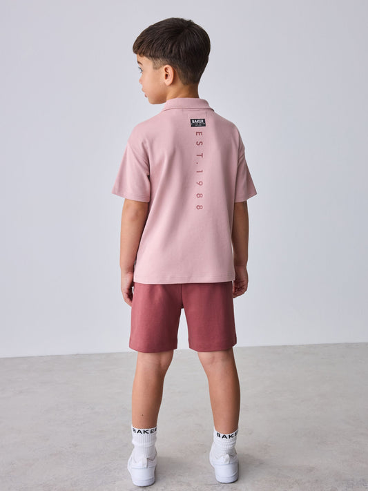 Dsiney Kidz - Baker by Ted Baker Oversized Polo Shirt and Shorts Set image 2