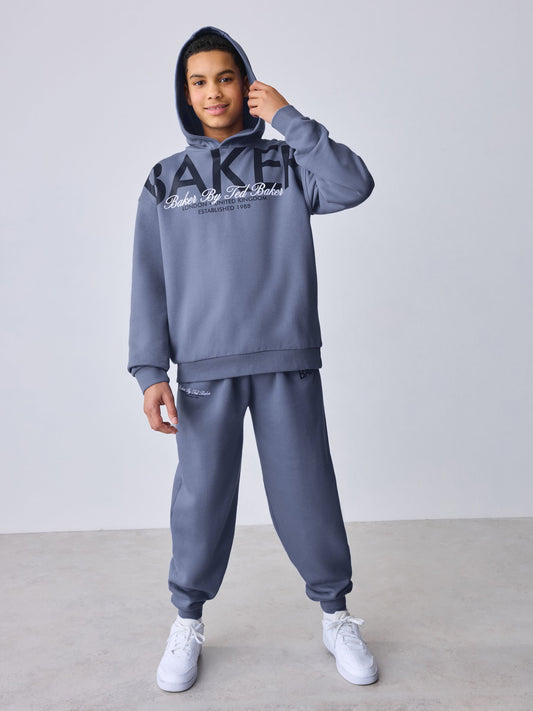 Dsiney Kidz - Baker by Ted Baker Blue Oversized Graphic Hoodie and Joggers Set image 2