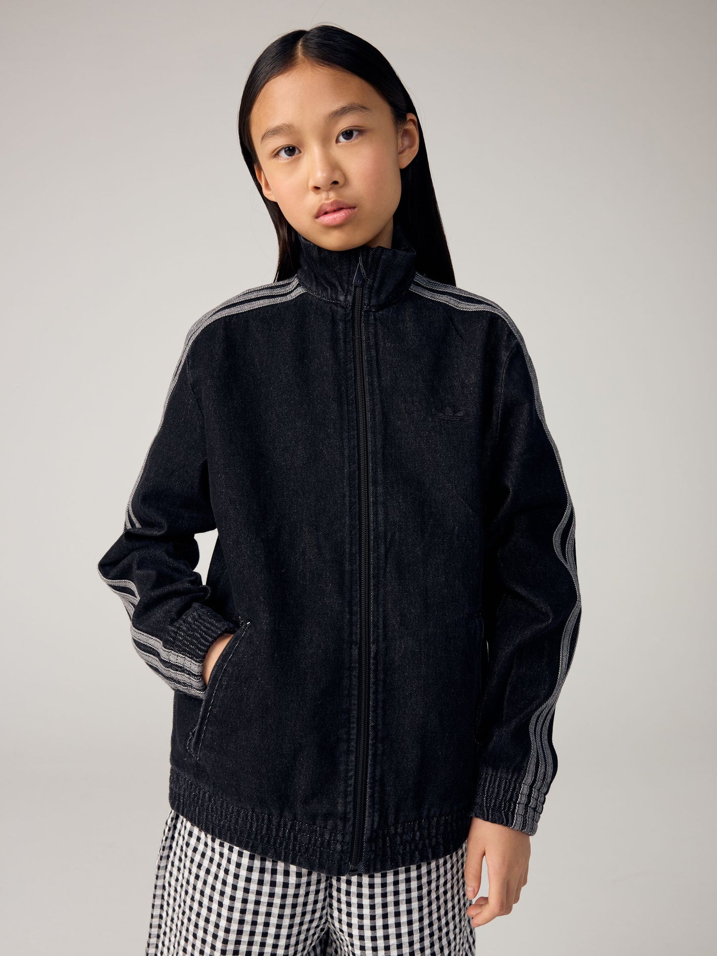 Dsiney Kidz - adidas Originals Black Firebird Denim Jacket image 5