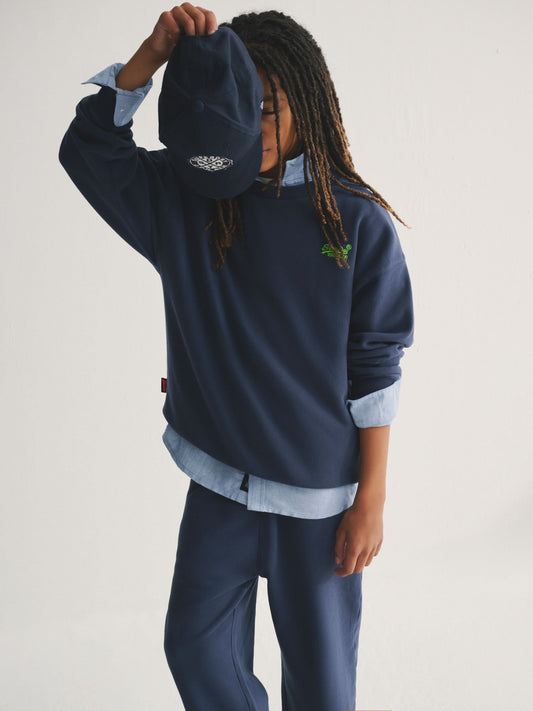 Superdry Blue/Yellow Sweat Top & Joggers Set image 2