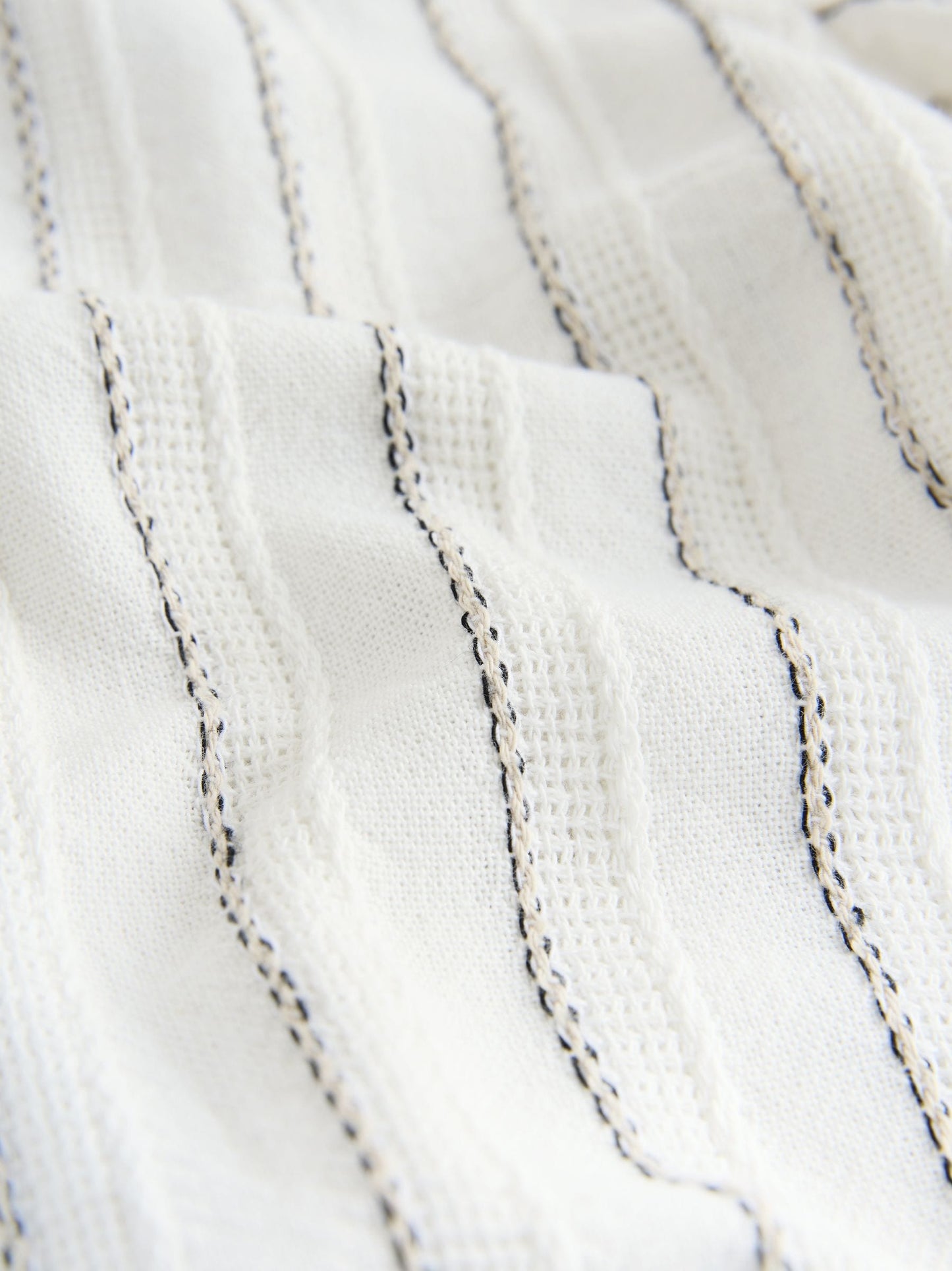 Dsiney Kidz - White Short Sleeve Textured Stripe Shirt and Shorts Set (3-16yrs) image 9
