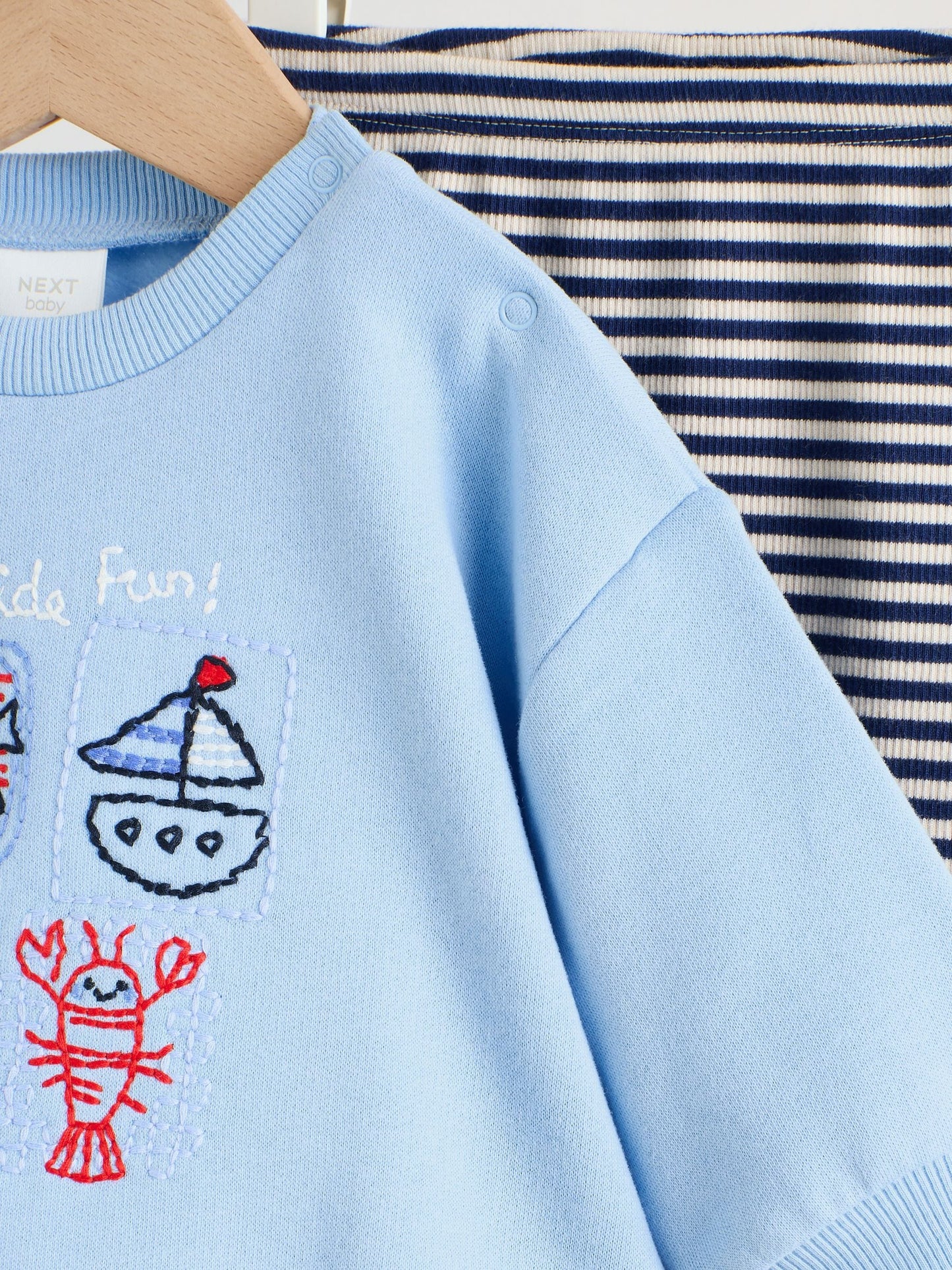 Blue Nautical Print Baby Sweatshirt and Leggings Set (0mths-3yrs) image 7
