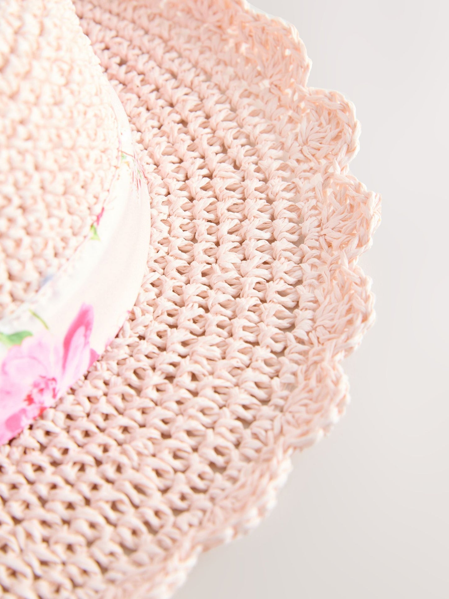 Baker by Ted Baker Pink Straw Effect Hat with Bow image 3
