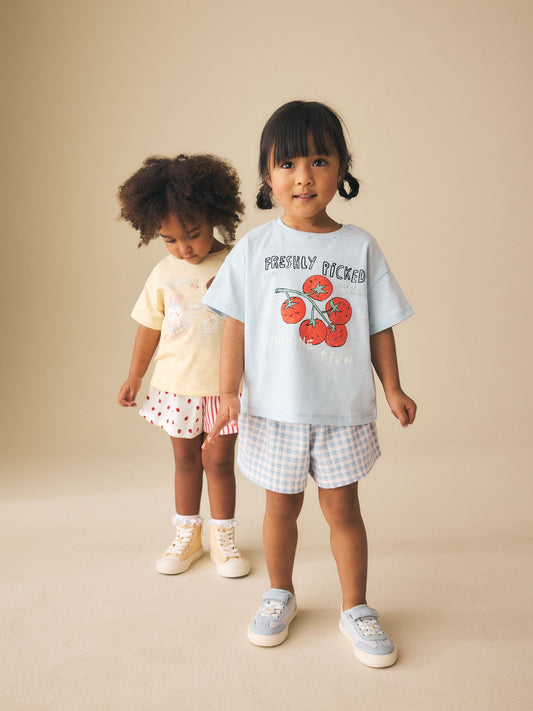 Dsiney Kidz - Blue/Yellow Top & Shorts Set 2 Pack (3mths-7yrs) image 2