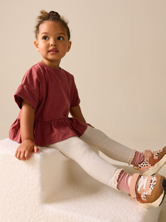 Dsiney Kidz - Rust Brown Short Sleeve Peplum T-Shirt (3mths-7yrs) image 2