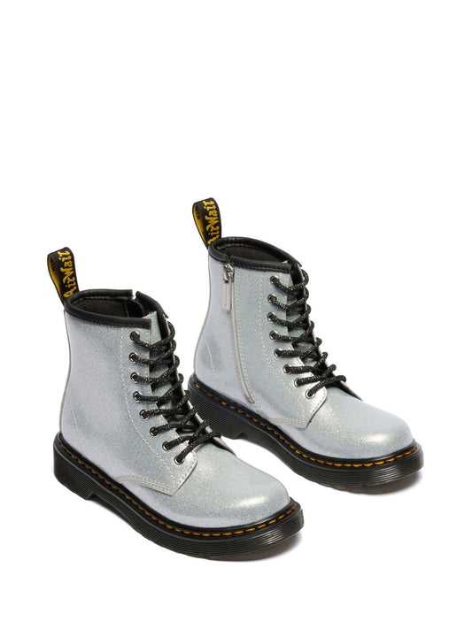 Dsiney Kidz - Dr. Martens Silver 1460 Nebula Glitter 8 Eye Boots image 2
