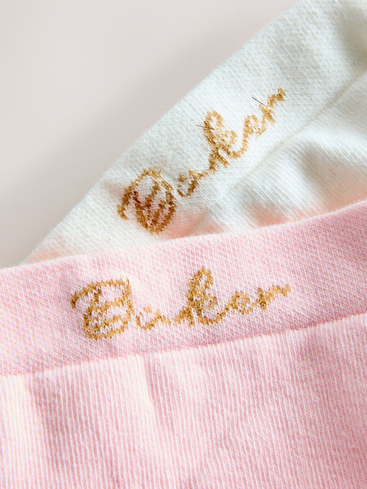 Dsiney Kidz - Baker by Ted Baker Pointelle Pink/White Tights 2 Pack image 5