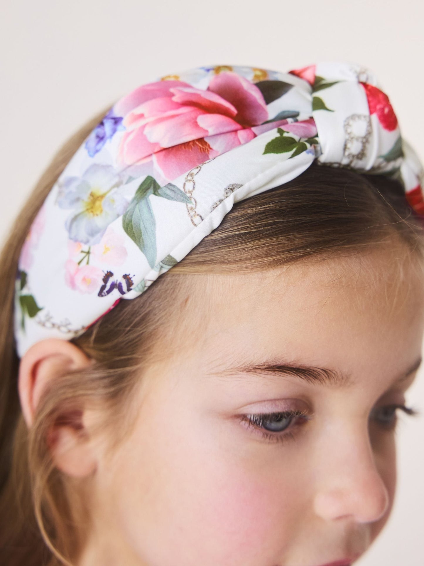 Baker by Ted Baker White Floral Knotted Headband image 1