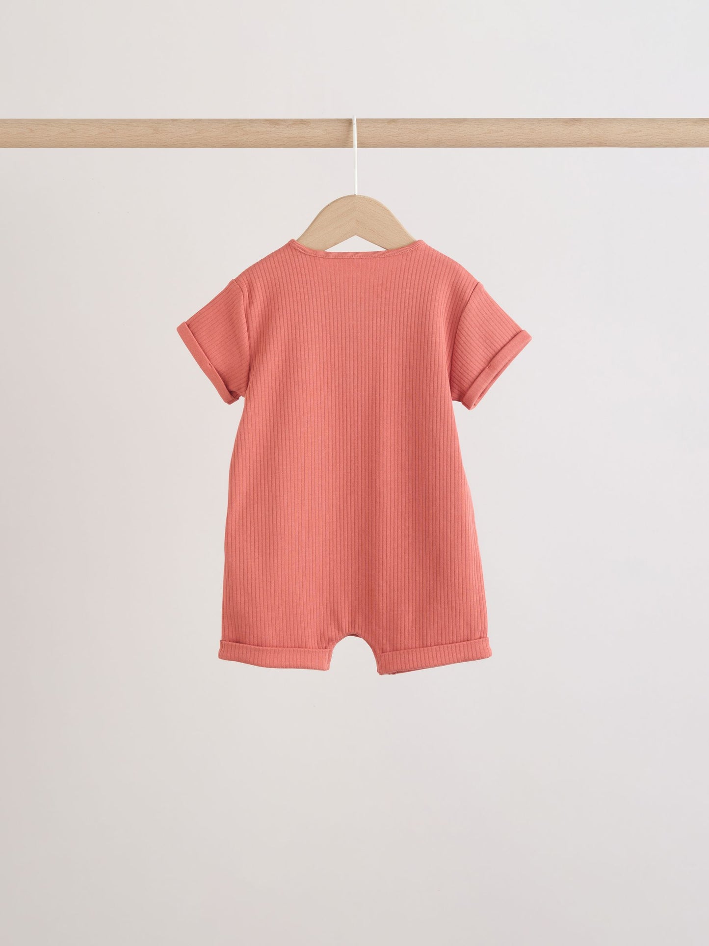 Orange Grandad Button Neck Baby Rompers 4 Pack image 9
