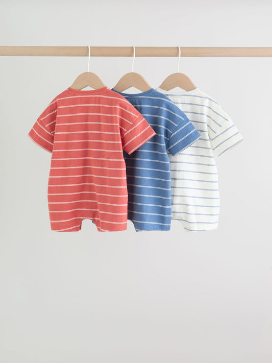 Stripe Jersey Baby Rompers 3 Pack image 2
