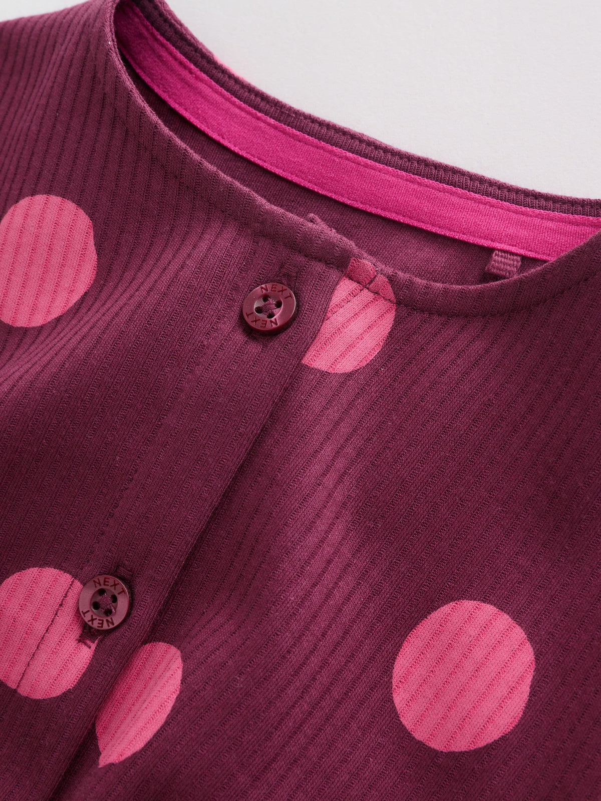 Pink Polka Dot Button Through Baby Rompers 3 Pack image 8