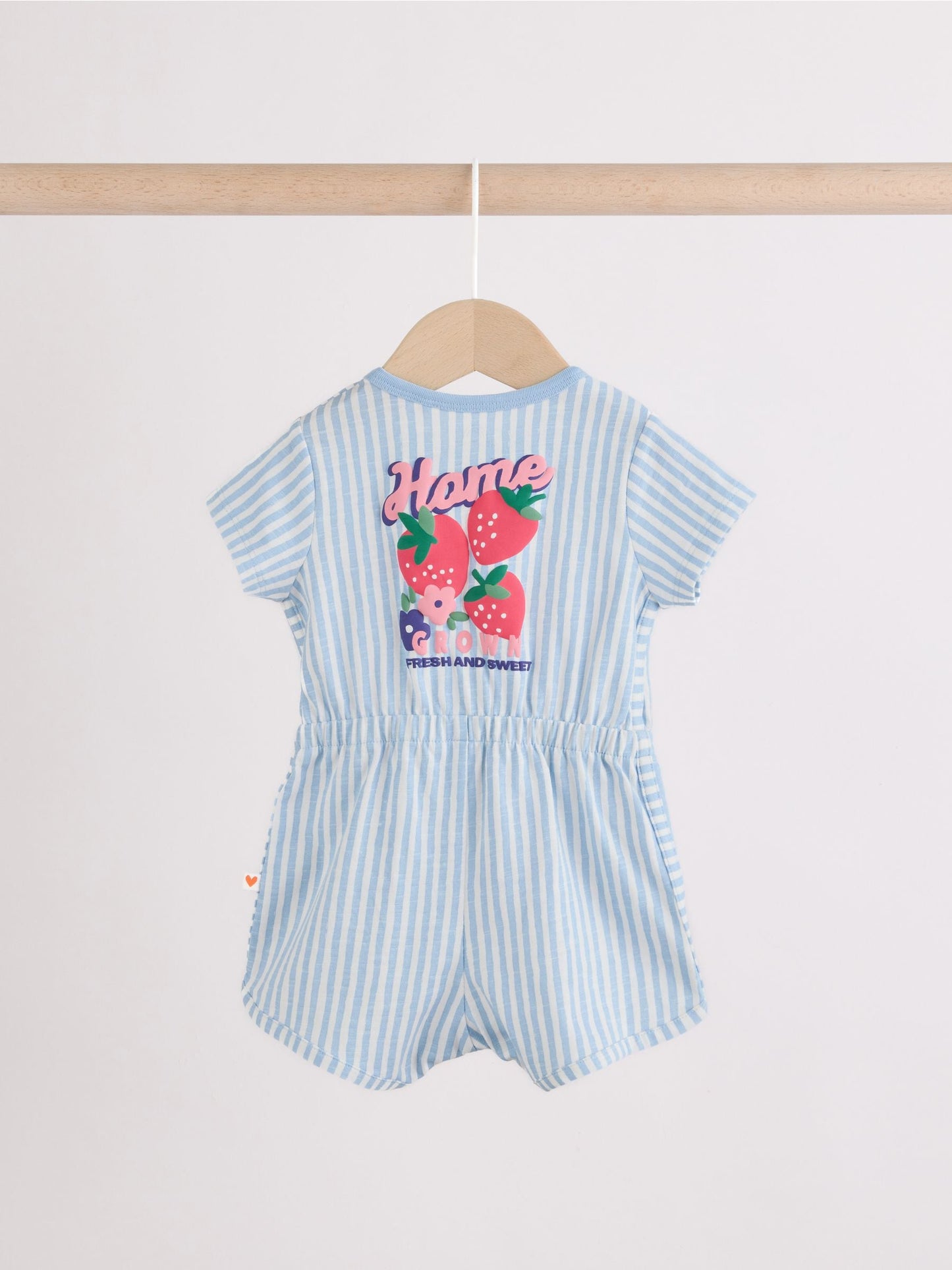Blue and Orange Striped Jersey Sport Rompers 2 Pack image 8