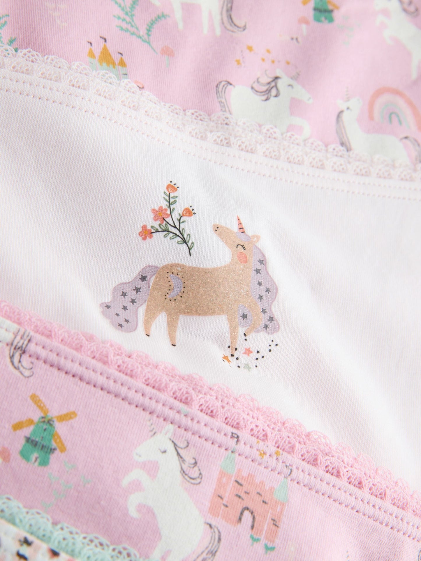 Pink Unicorn Long Leg Briefs 5 Pack (2-16yrs) image 8