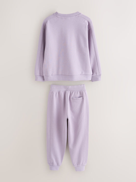 Dsiney Kidz - Baker by Ted Baker Purple Sweatshirt and Joggers Set image 2