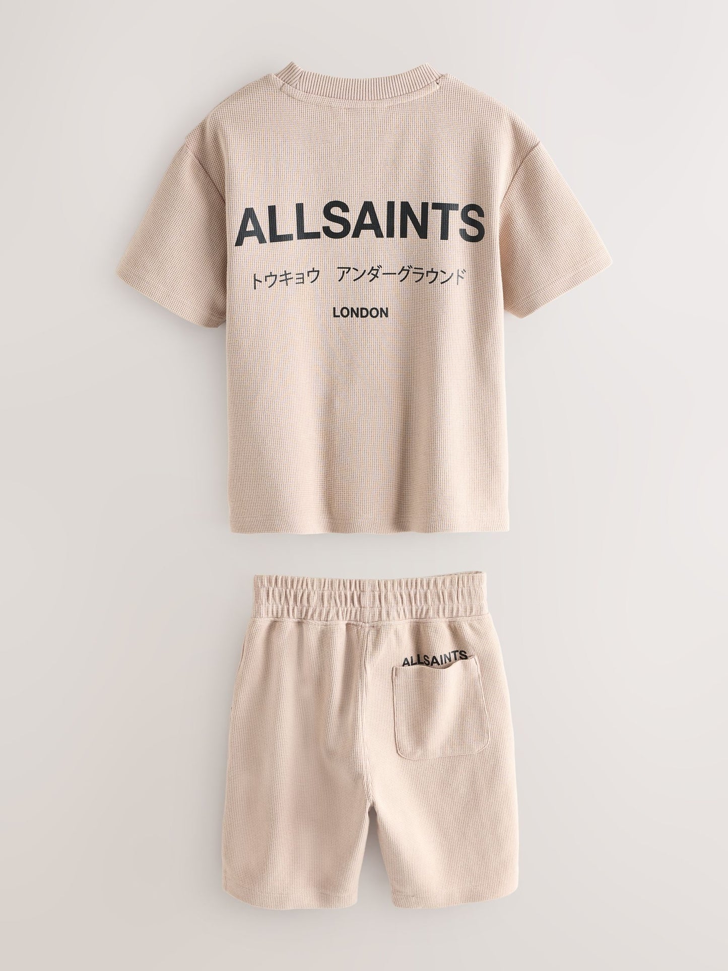 Dsiney Kidz - smALLSAINTS Neutral/Waffle Underground T-Shirt and Sweat Shorts Set image 10