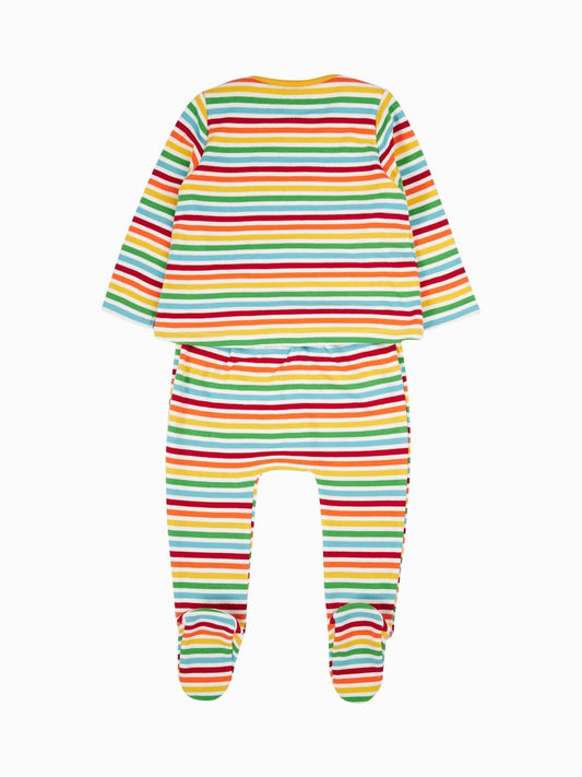 Frugi Blue Brooke Easy Dressing Babygrow image 2