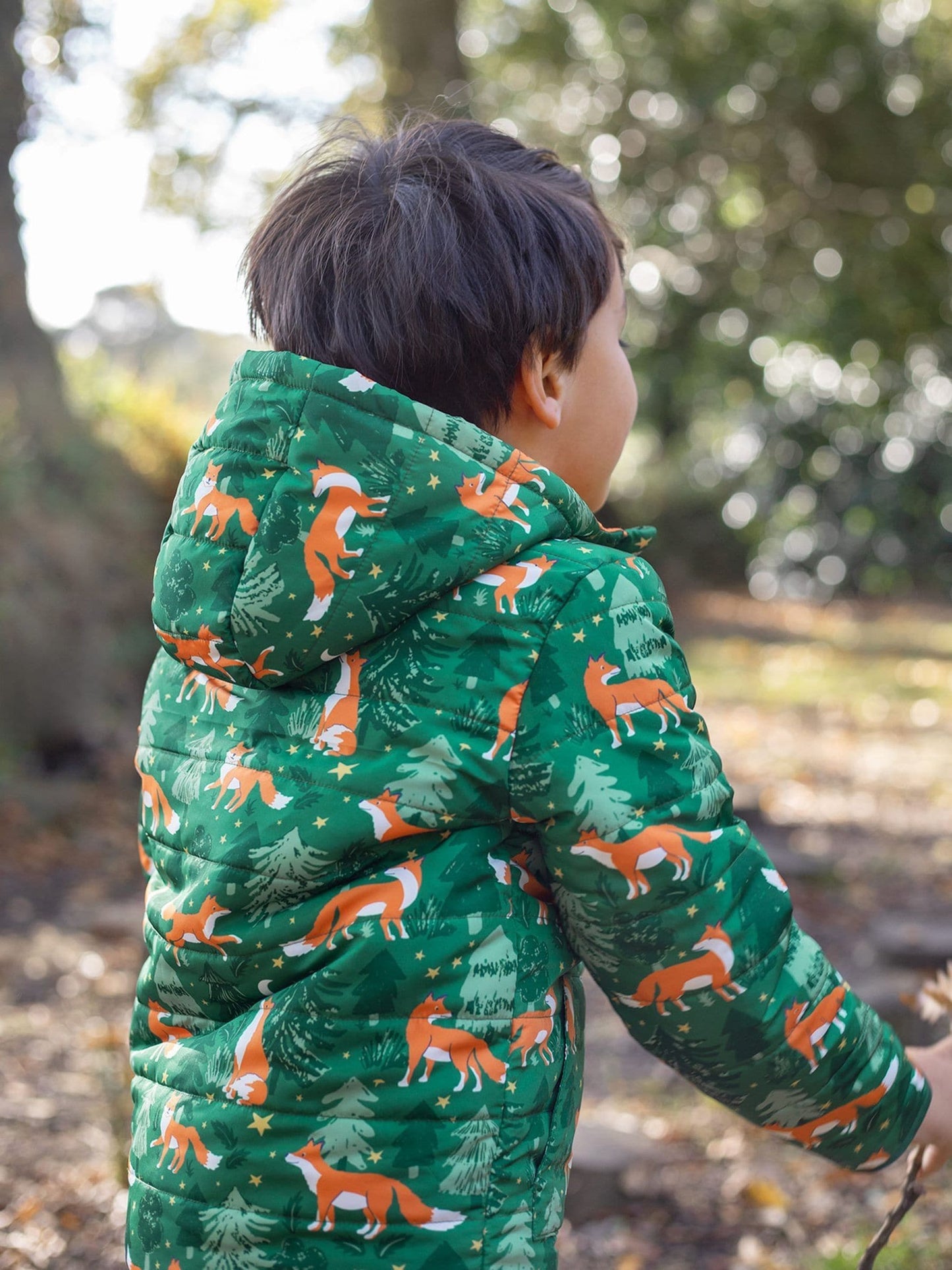 Dsiney Kidz - Frugi Green Reversible Toasty Trail Jacket image 6