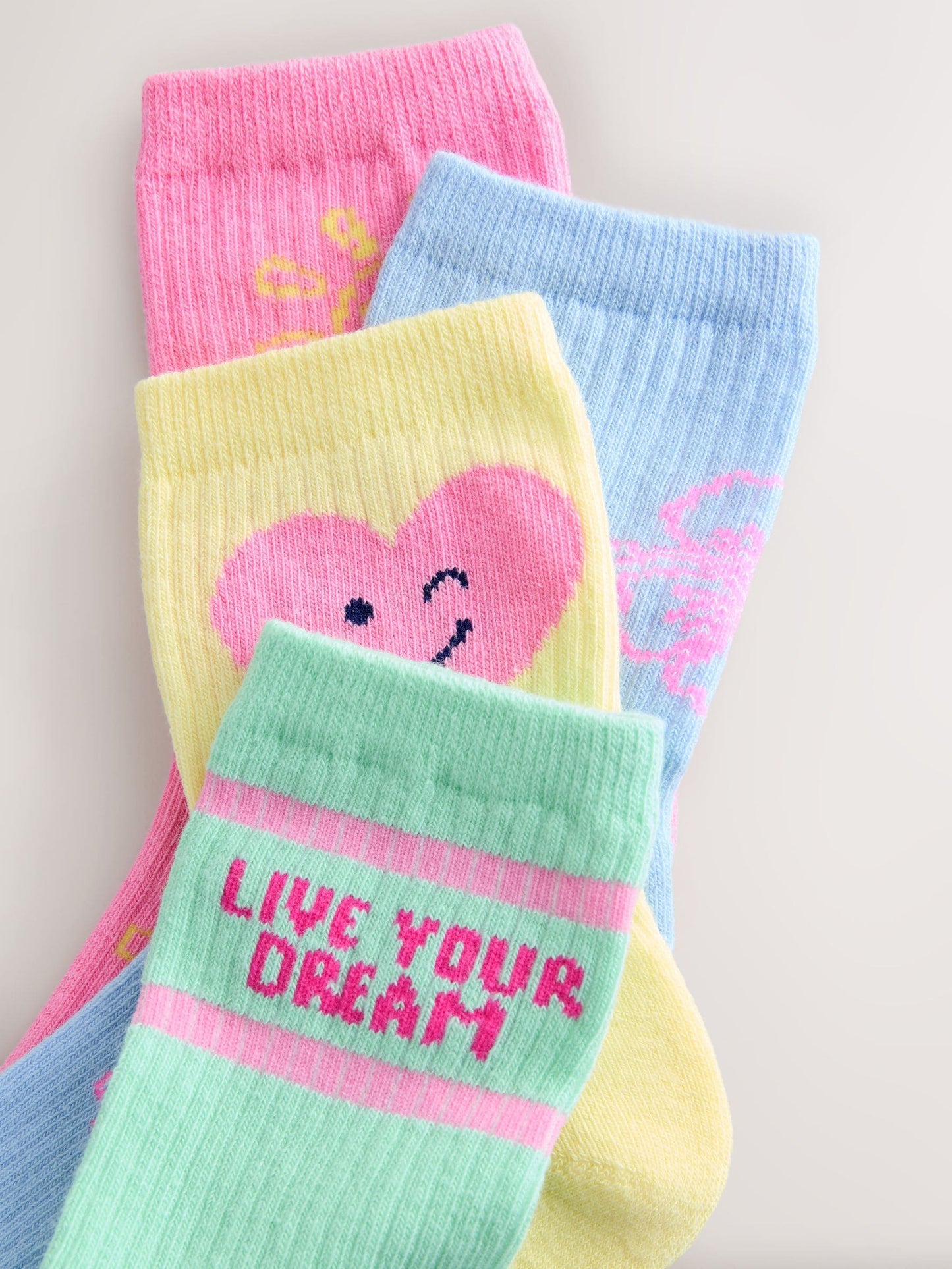 Multicolour Pattern Cotton Rich Cushioned Sole Ankle Socks 4 Pack image 3