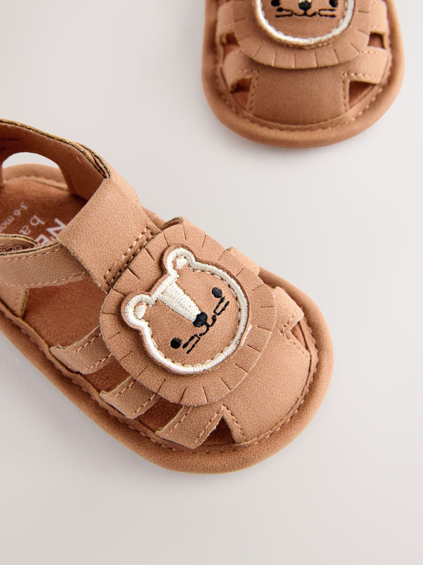 Tan Brown Lion Baby Fisherman Sandals (0-2mths) image 5