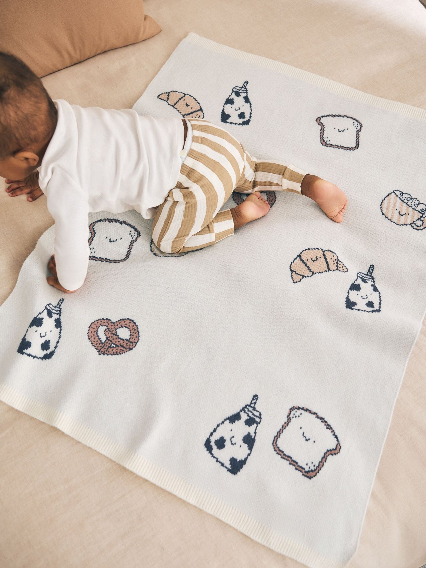 Neutral Milk Club Knitted Baby Blanket image 1