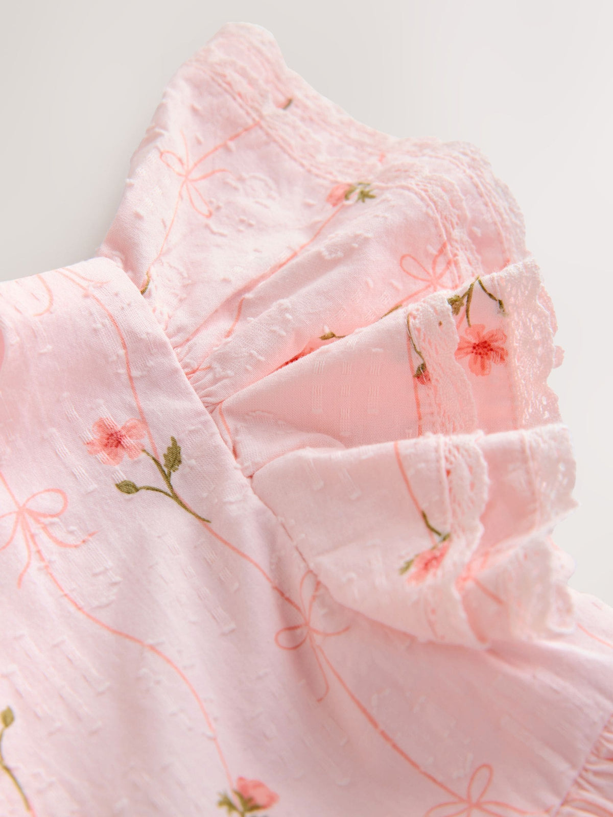 Dsiney Kidz - Pink Print Angel Sleeve Dress (3mths-8yrs) image 8