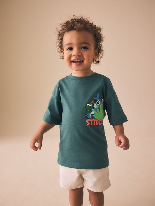 Dark Teal Lilo & Stitch Short Sleeve T-Shirt (3mths-8yrs) image 2