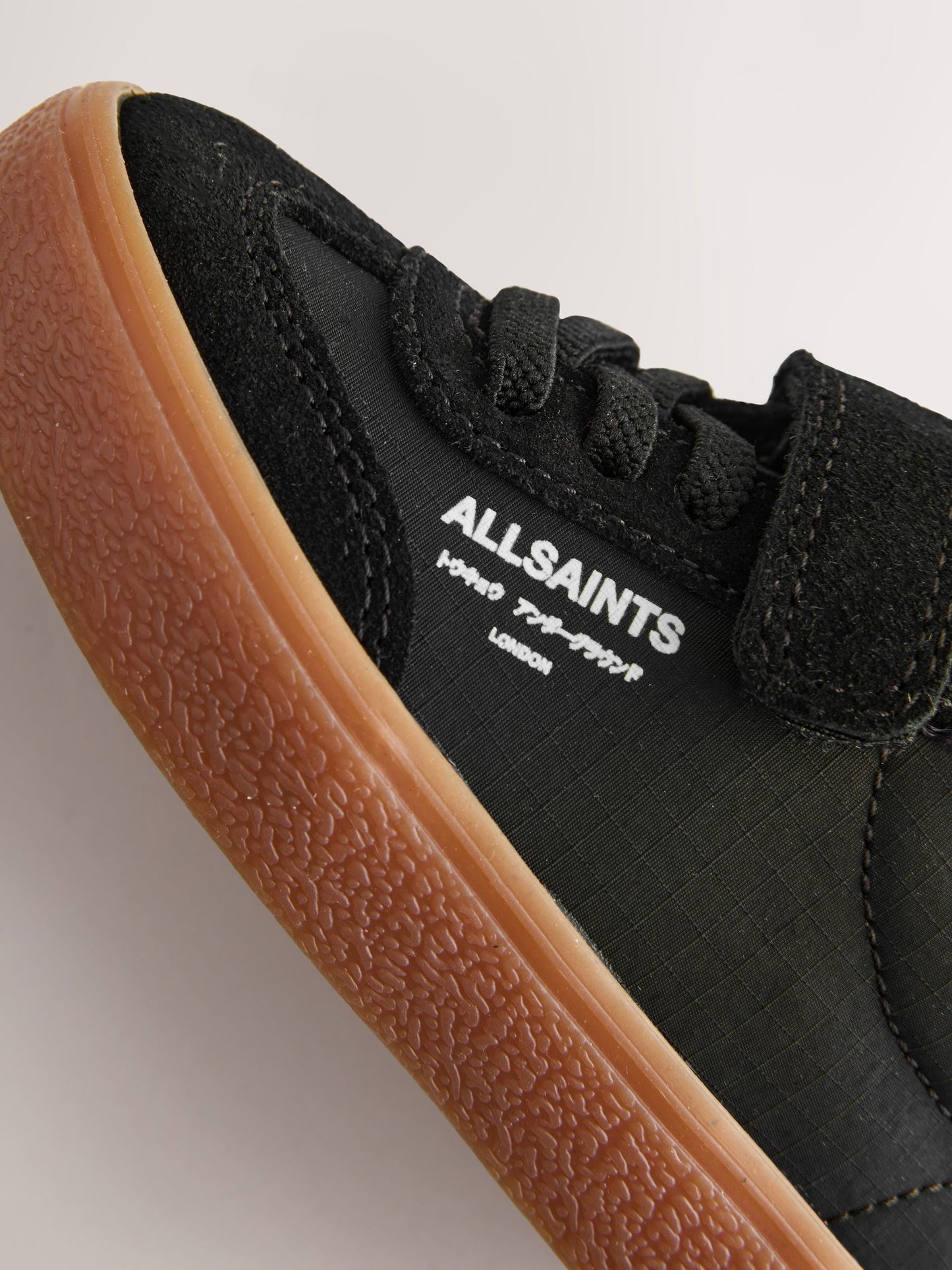 smALLSAINTS Black Ripstop Gum Sole Trainers image 6