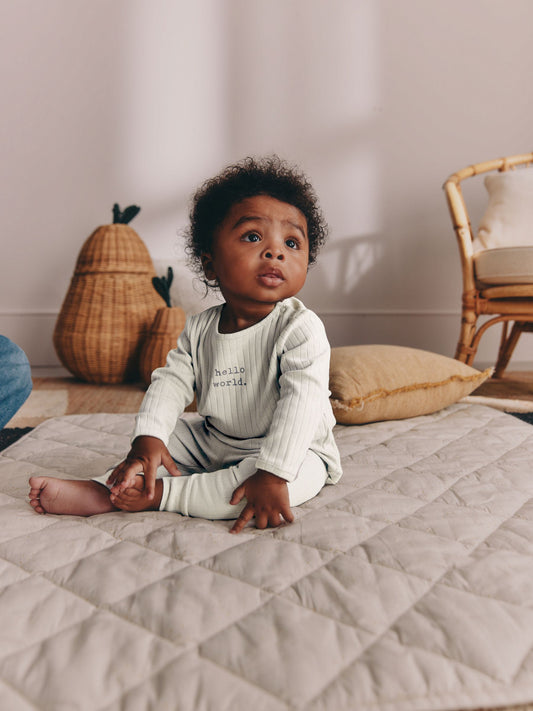 Dsiney Kidz - Grey Hello World Top and Leggings Baby Set (0-18mths) image 2