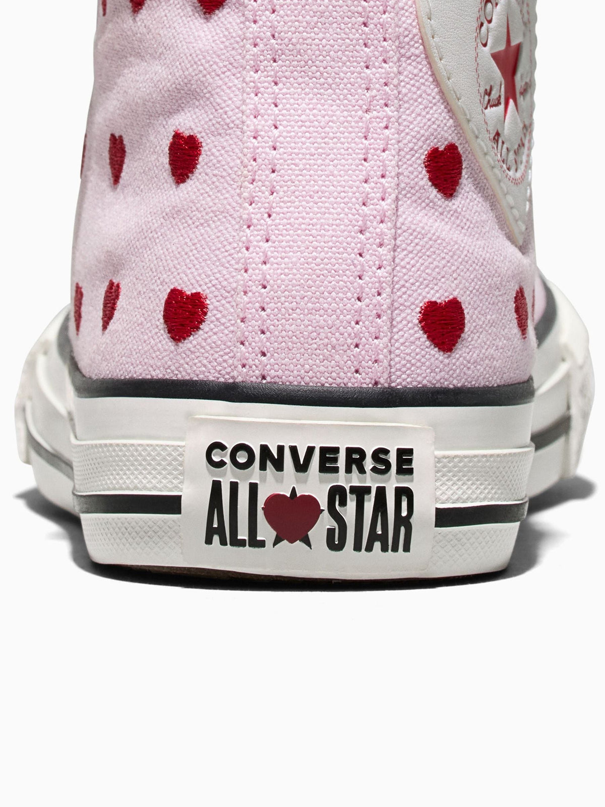 Converse Pink Chuck Taylor Hearts and Rose High Trainers image 6
