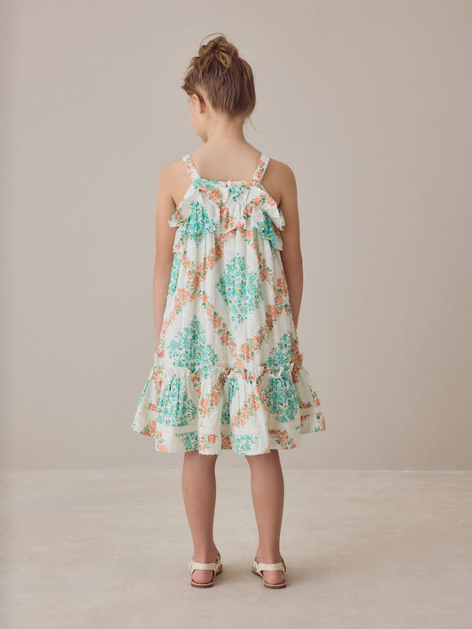 Dsiney Kidz - Laura Ashley Multi Chedwell Scarves Frill Volume Dress image 2