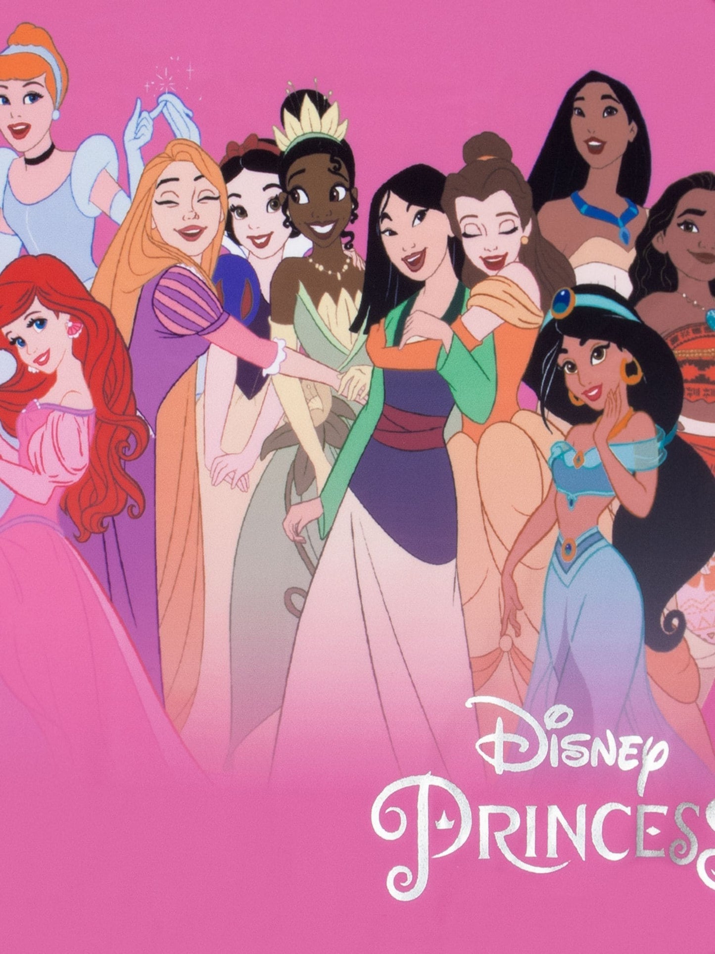 Character Pink Disney Princess Ariel Moana Cinderella And Rapunzel Print Swimsuit image 8