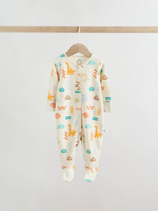 Bright Dinosaur Baby Sleepsuit 4 Pack (0mths-2yrs) image 2