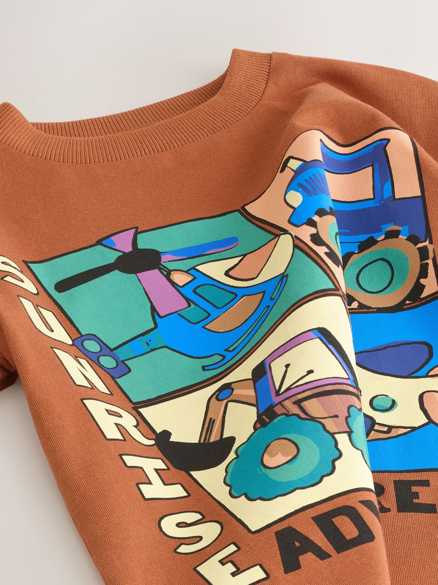 Dsiney Kidz - Rust Brown Vehicles Short Sleeve Graphic T-Shirt (3mths-7yrs) image 8