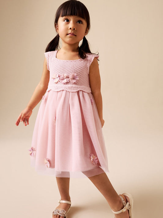 Dsiney Kidz - Pink Occasion Flower Dress (3mths-10yrs) image 2